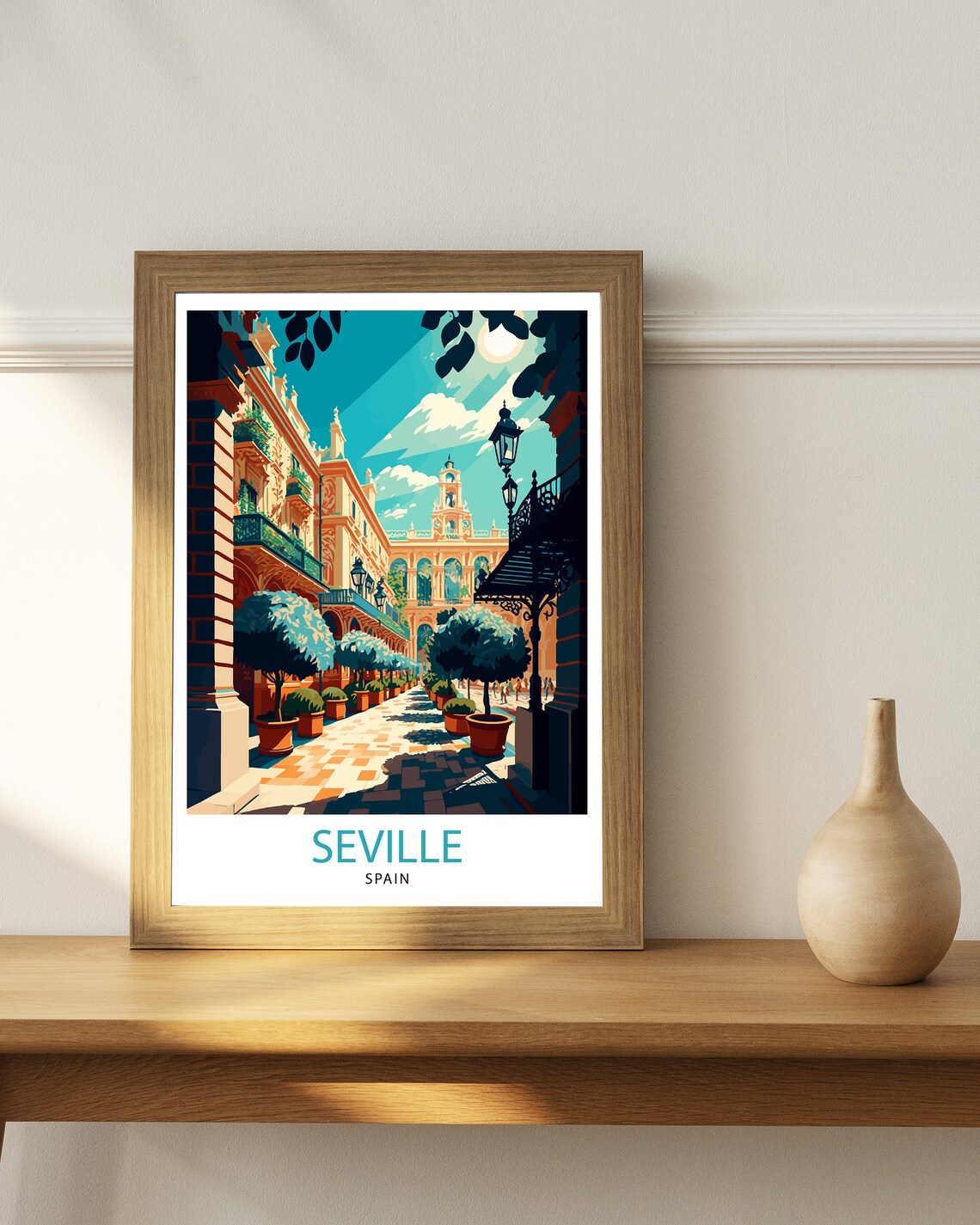 Seville Spain Travel Poster, Spain Illustration - Image 2