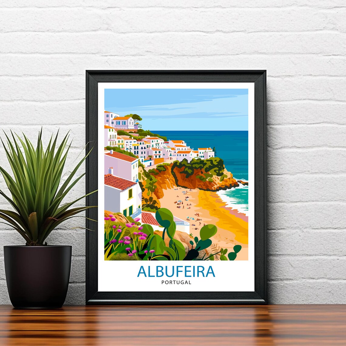Albufeira Portugal Travel Poster, Europe Wall Decor - Image 2
