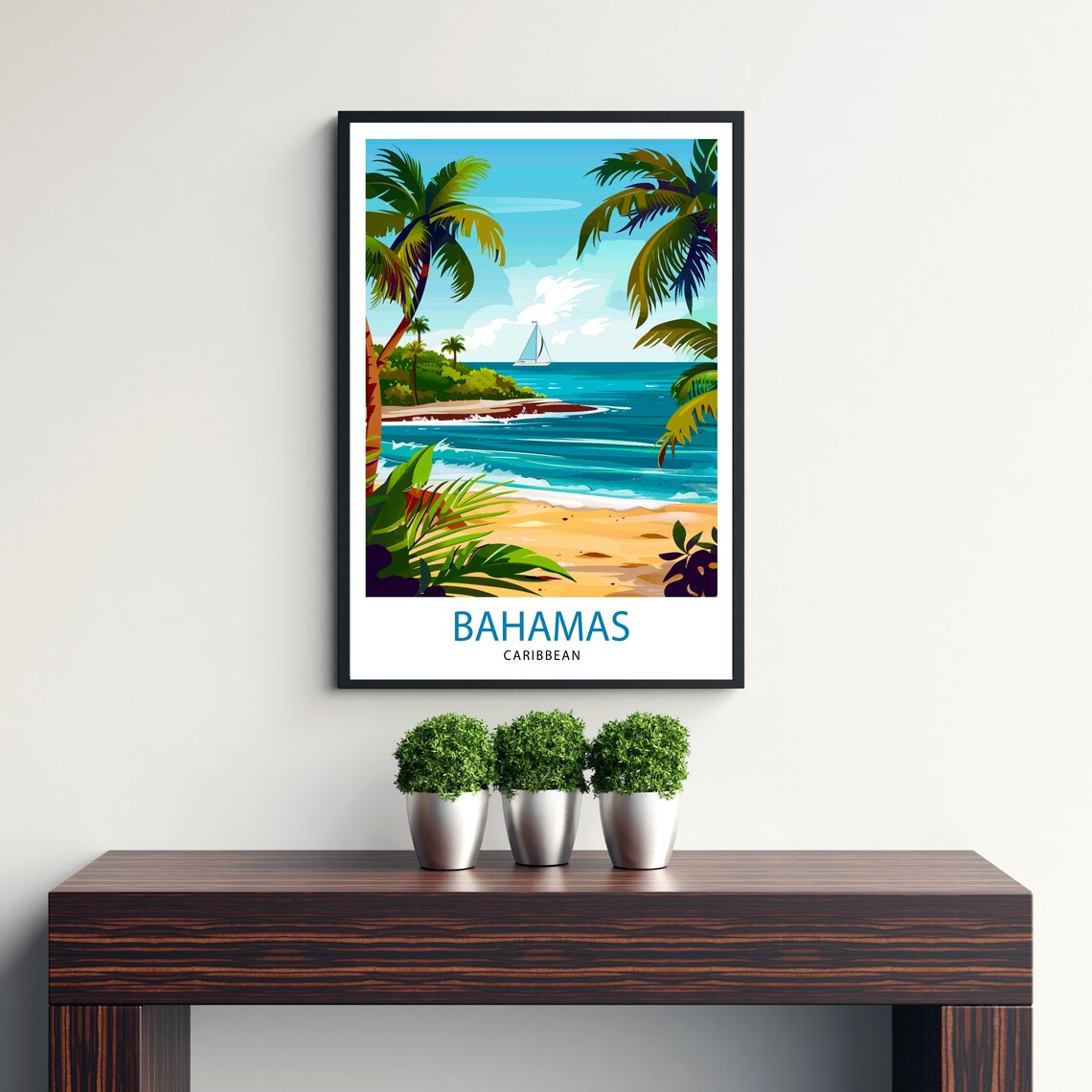 Bahamas Caribbean Travel Poster, Island Decor - Image 3