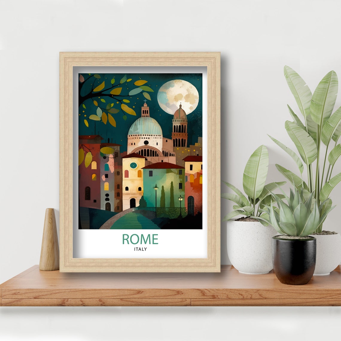 Rome Italy Travel Print Rome Wall Art Rome Poster Italy Travel Prints Rome Art Print Rome Italy Illustration Rome Home Living Decor - Image 3