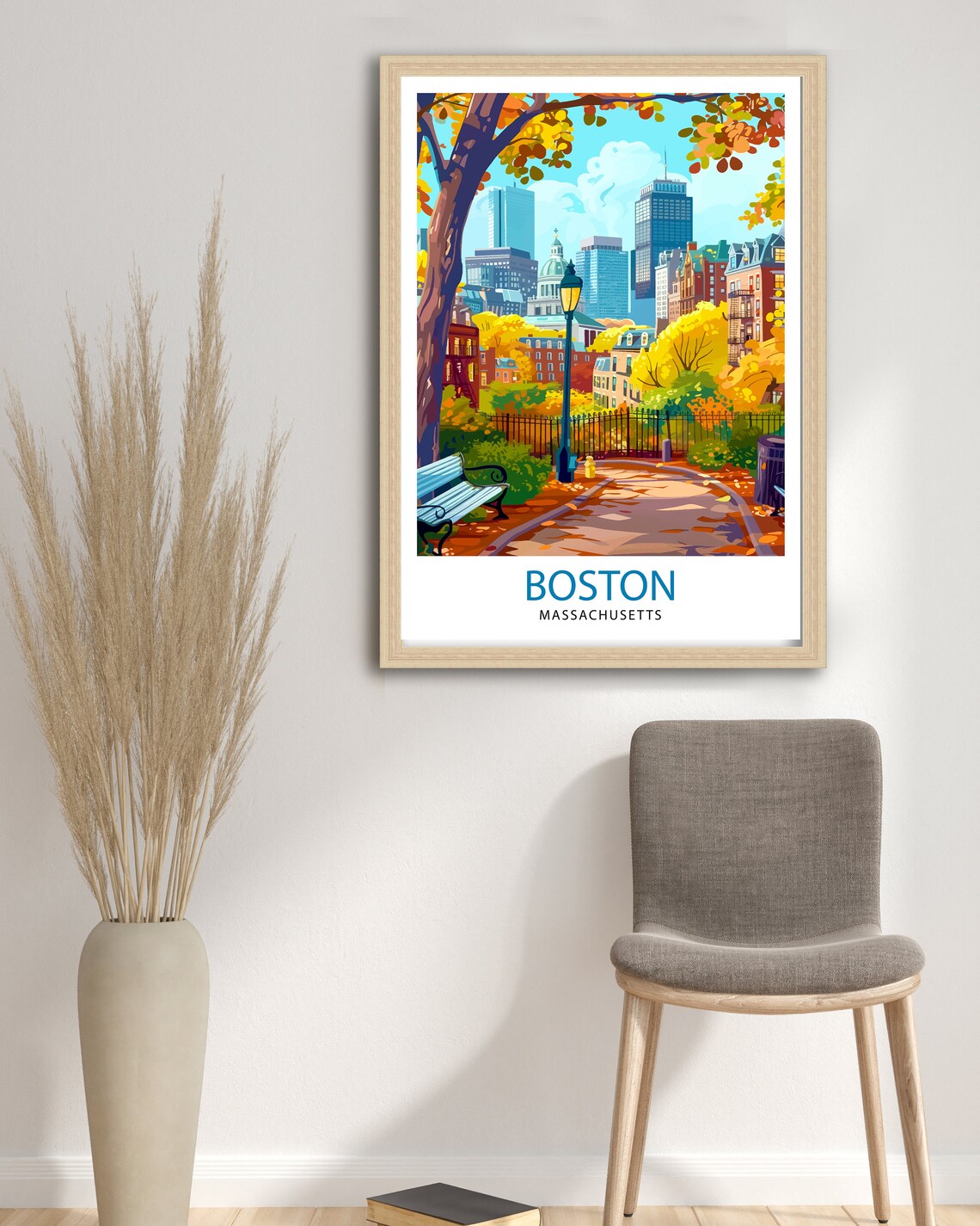 Boston Massachusetts Travel Poster, Home Decor - Image 2