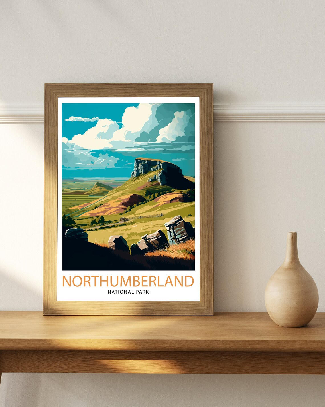 Northumberland National Park Travel Poster, Home Decor - Image 2
