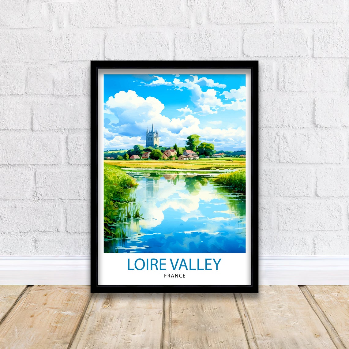 Loire Valley Travel Print Wall Decor Loire Valley Poster France Travel Prints Loire Valley Art Print Loire Valley Illustration Loire Valley - Image 2