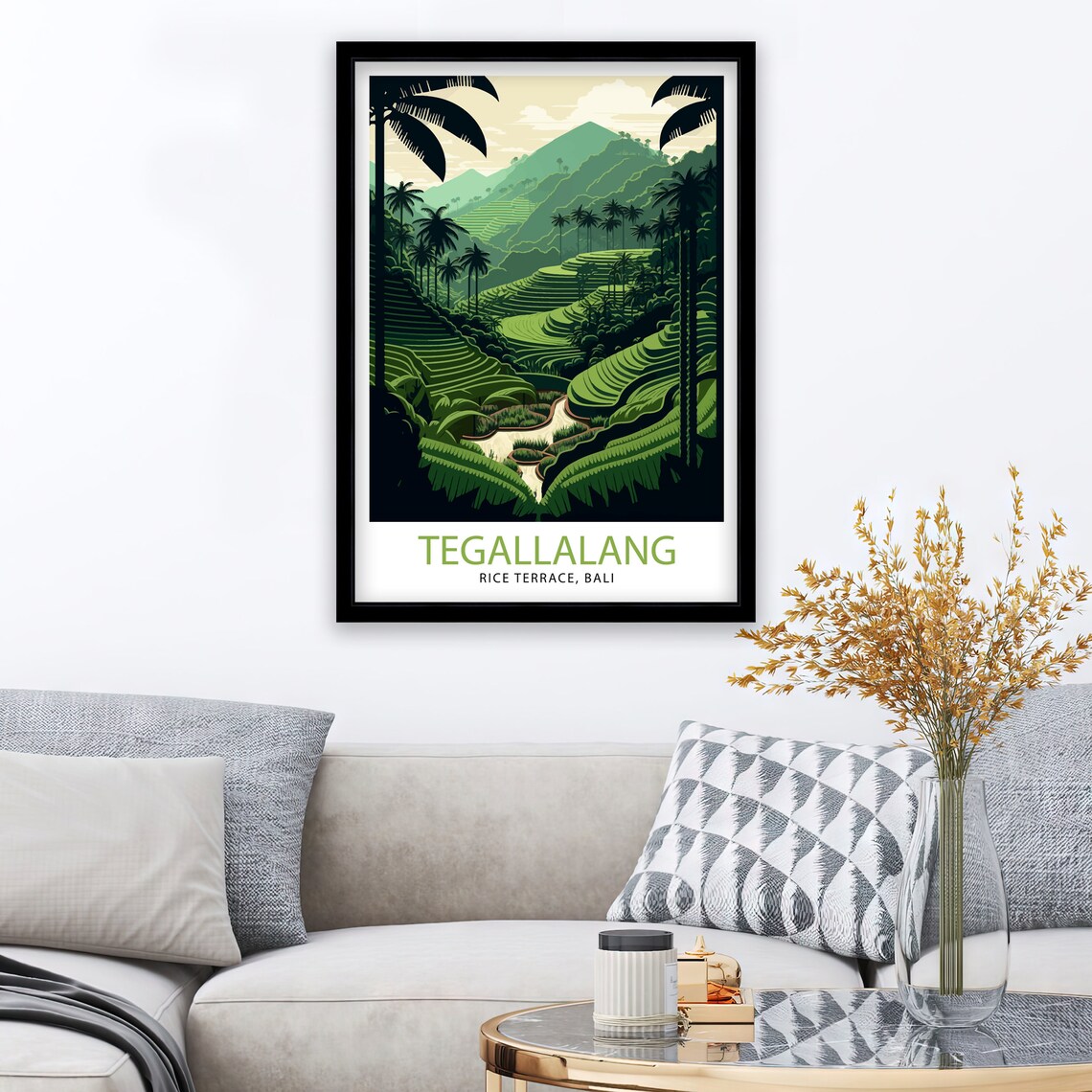 Tegallalang Rice Terrace Bali Travel Poster - Image 2