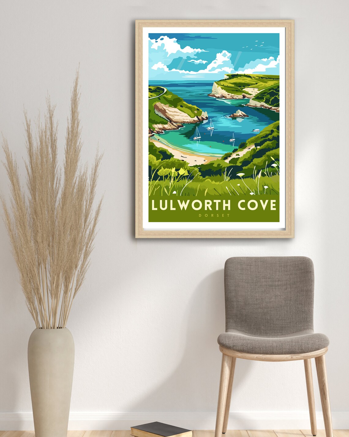 Lulworth Cove Dorset Travel Poster, England View - Image 3