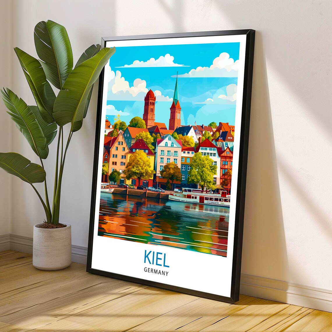 Kiel Germany Travel Poster, Europe Wall Decor - Image 3