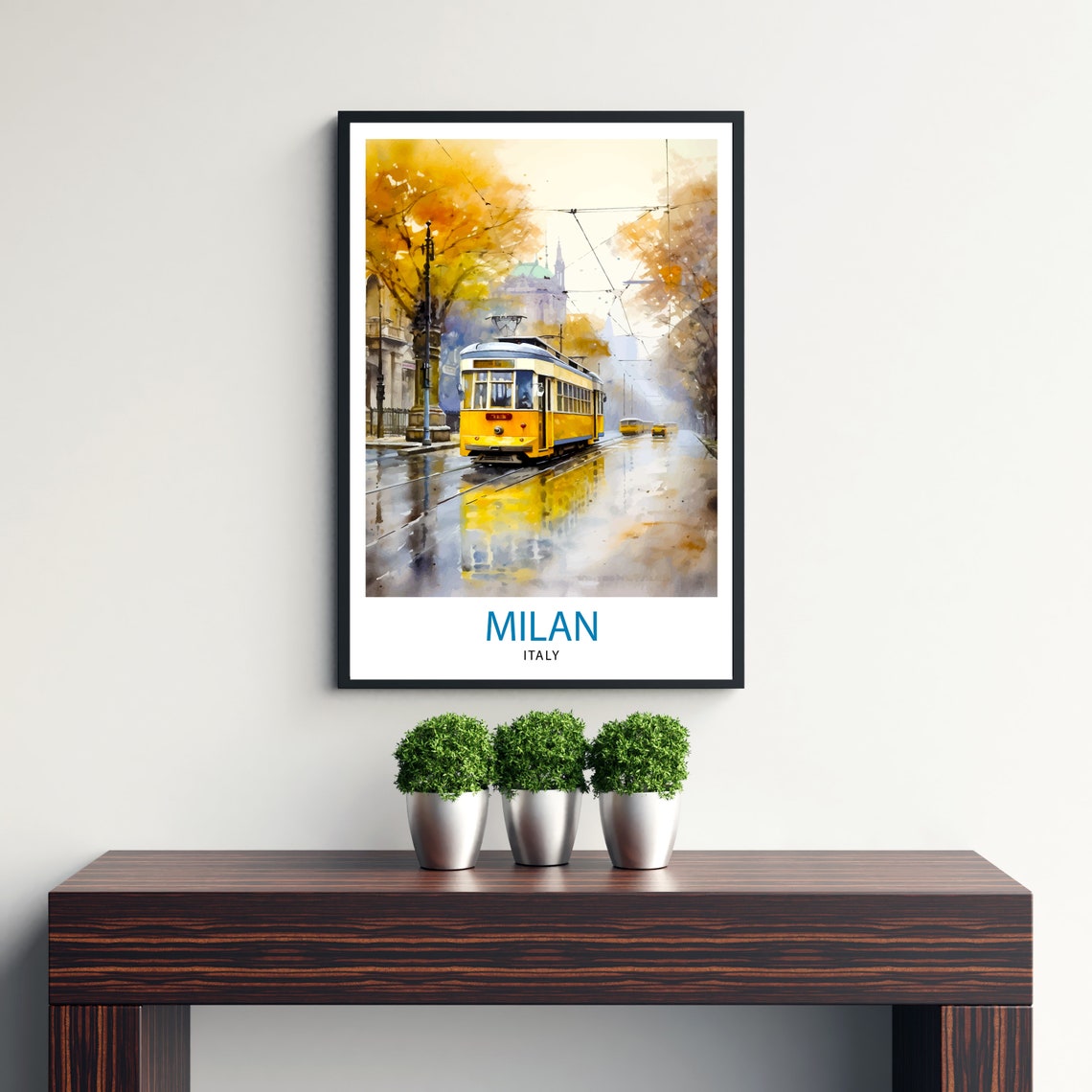 Milan Italy Travel Print Milan Wall Decor Milan Poster Italy Travel Prints Milan Art Print Milan Illustration Milan Wall Art Italy Print - Image 3