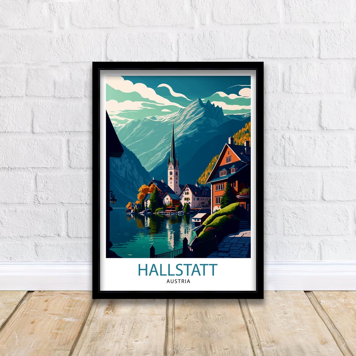Hallstatt Austria Travel Poster, Home Decor - Image 2