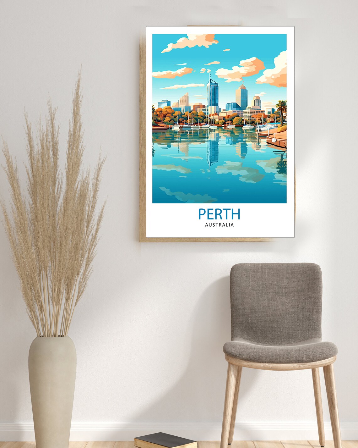 Perth Australia Travel Poster, Cityscape Art Print - Image 3