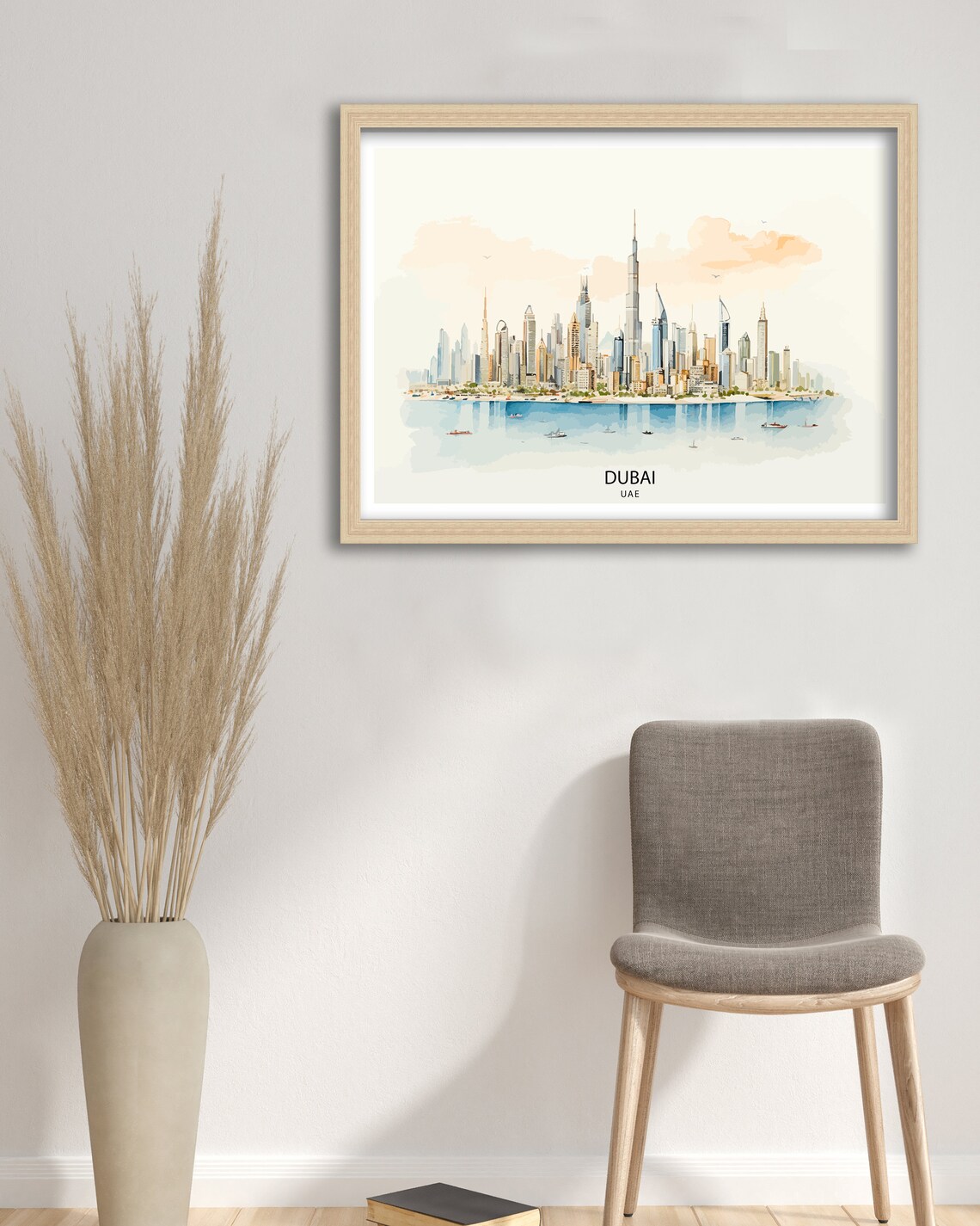 Dubai Uae Modern Cityscape Art Print, Skyline - Image 2