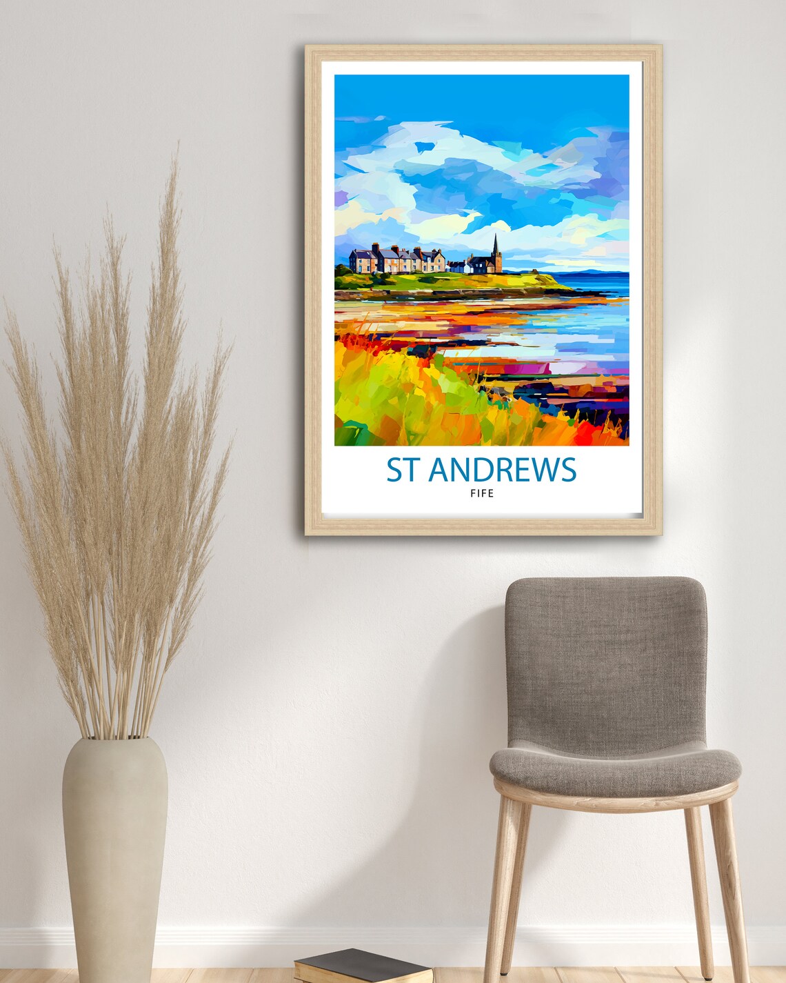 St Andrews Fife Travel Poster, Scotland Art Print - Image 3