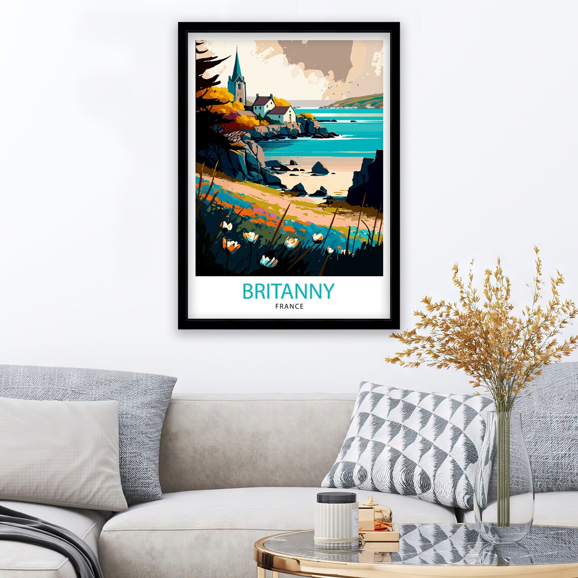 Brittany France Travel Poster, Europe Wall Decor - Image 3