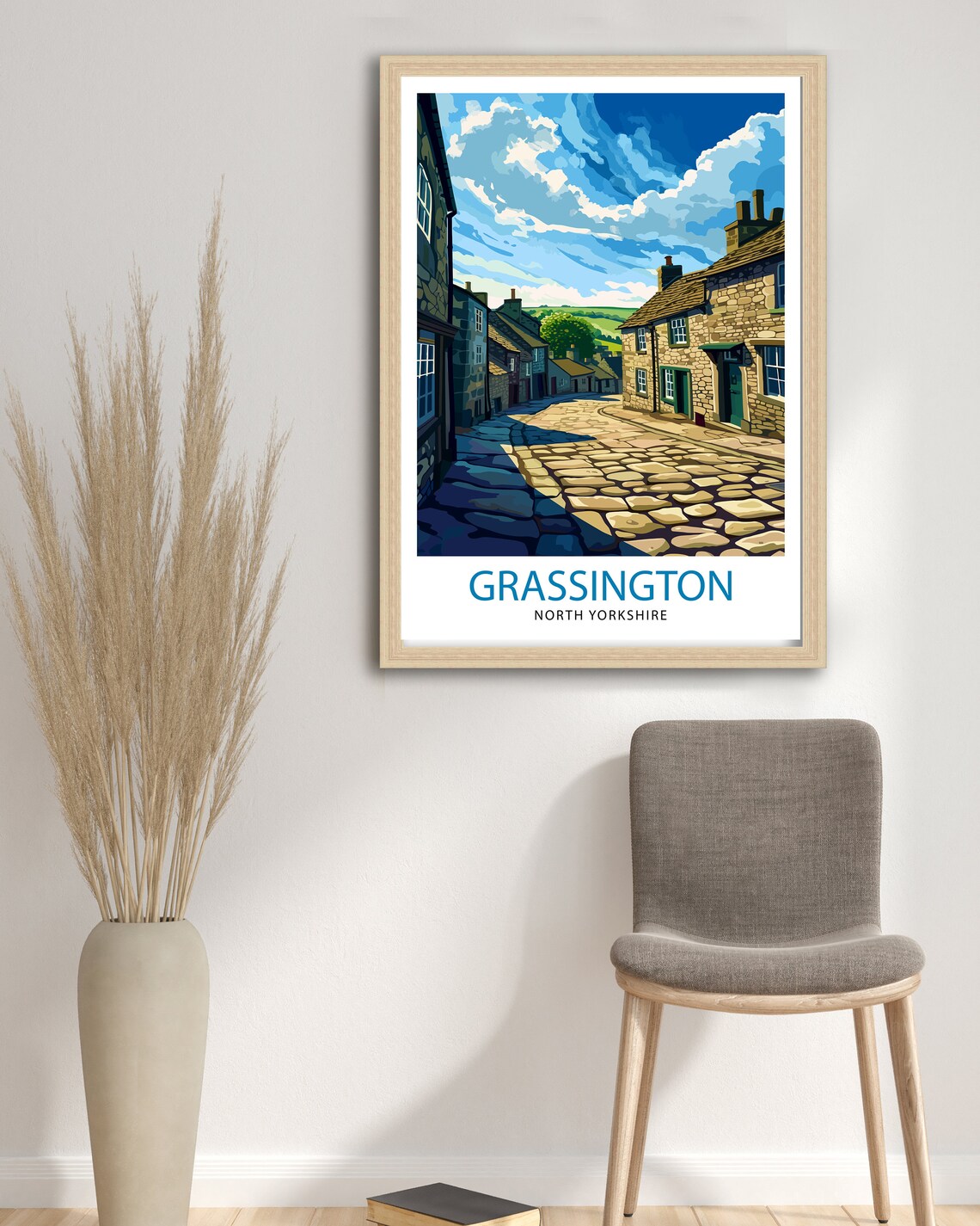 Grassington Yorkshire Travel Poster, English Village - Image 2