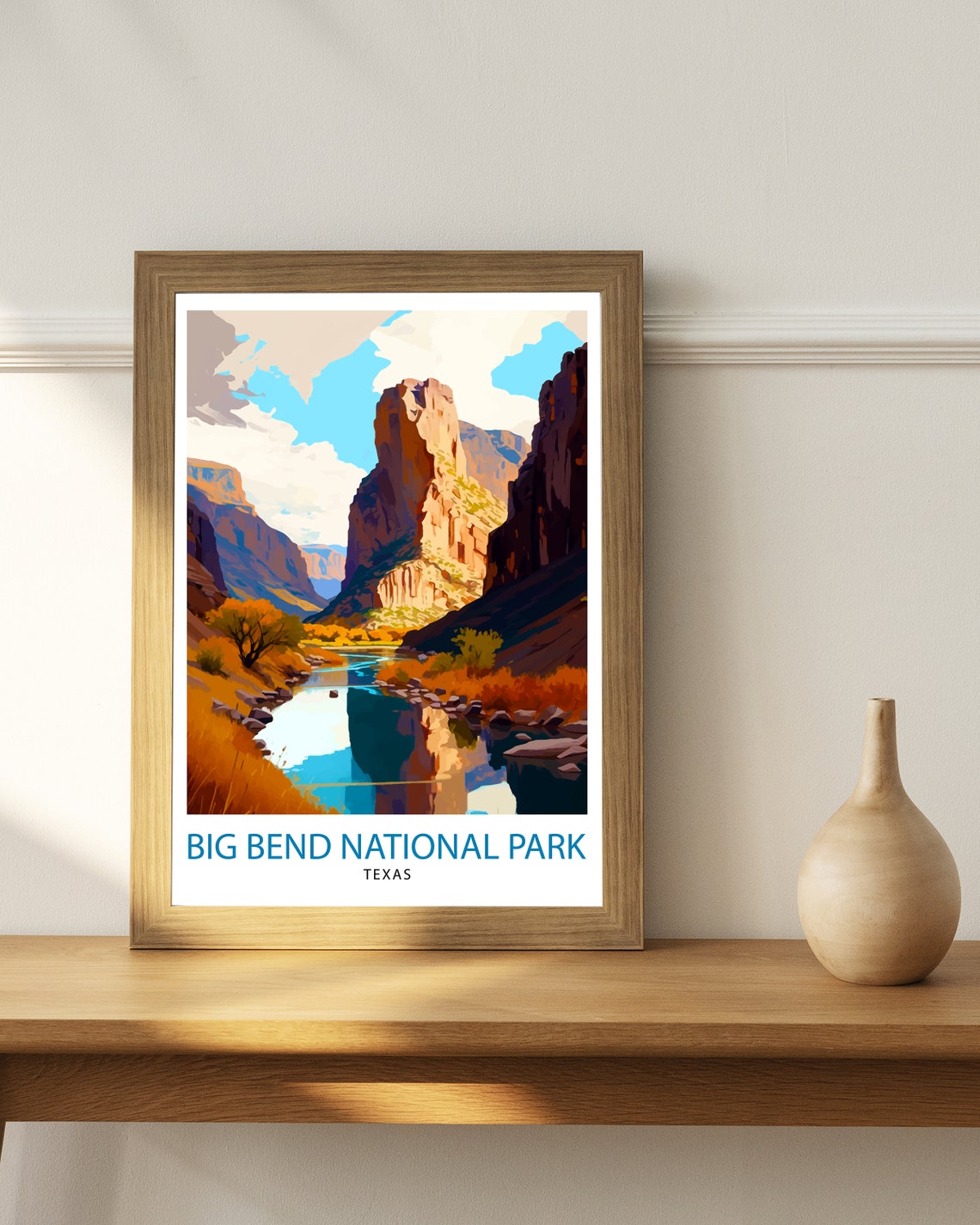 Big Bend National Park Texas River Canyon Desert Landscape Poster - Image 3