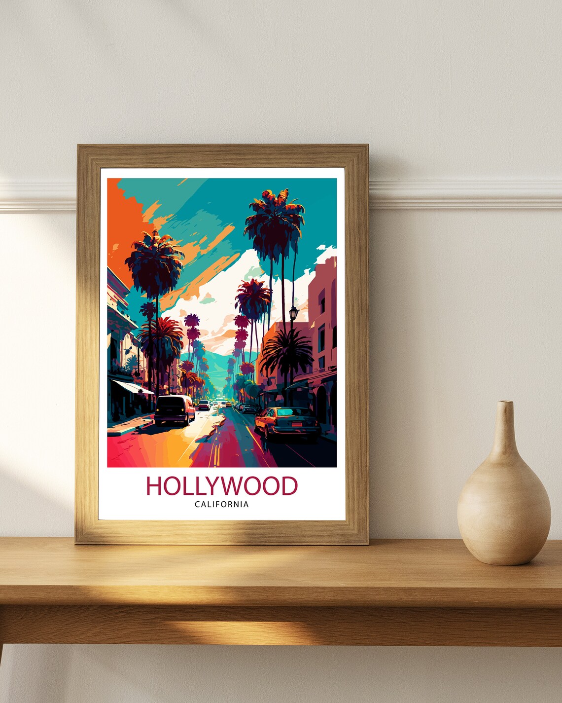 Hollywood California Travel Poster, Wall Art Print - Image 3
