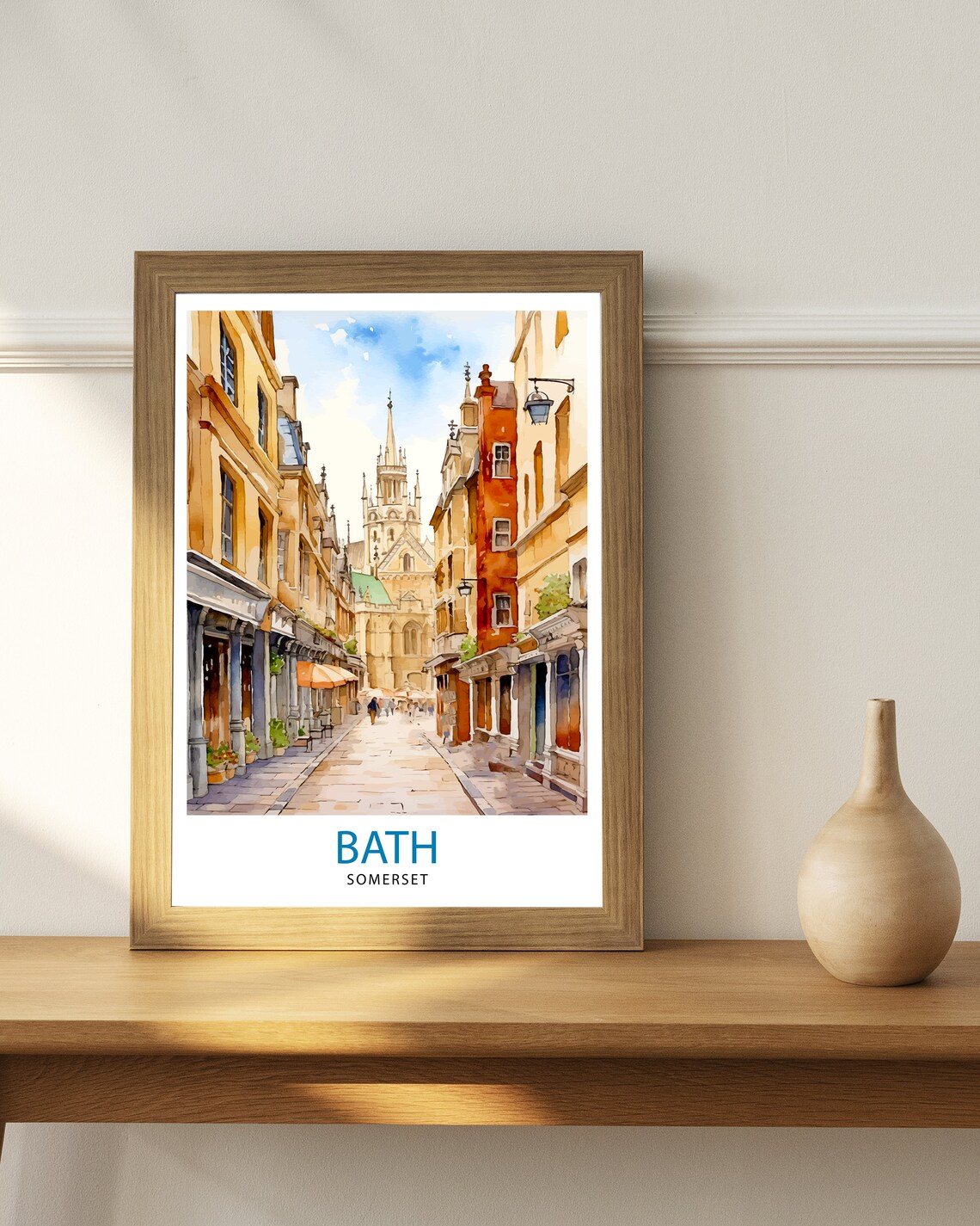 Bath Somerset Travel Poster, England Wall Art - Image 2