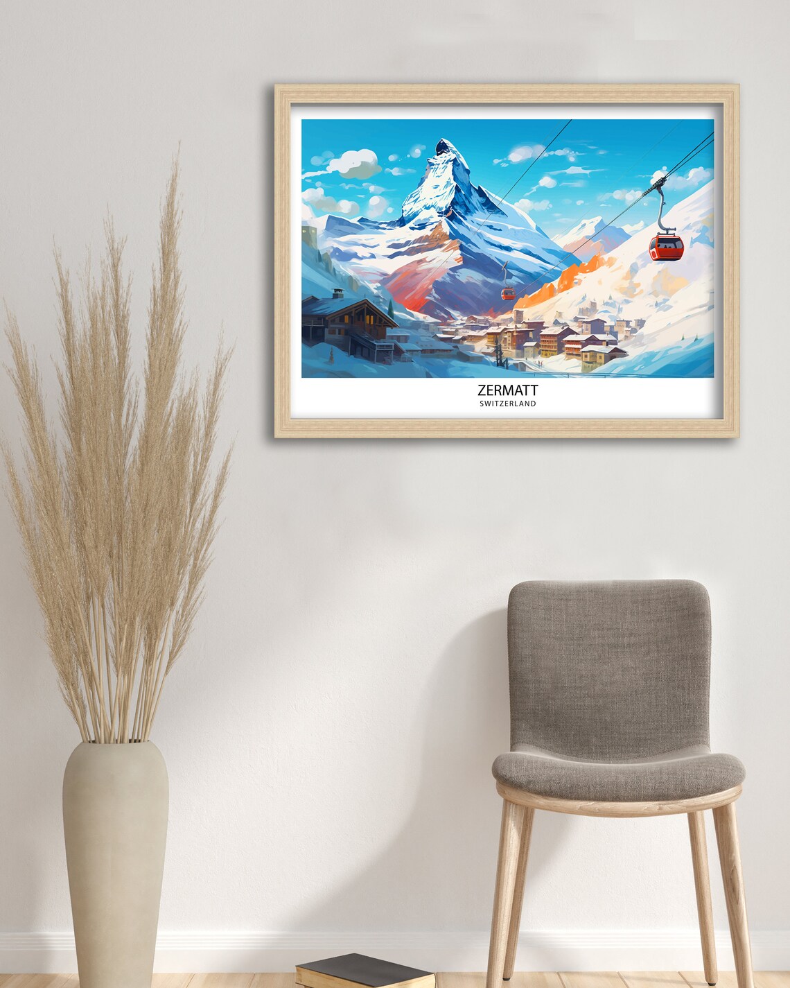 Zermatt Travel Poster, Switzerland Mountain Town - Image 2