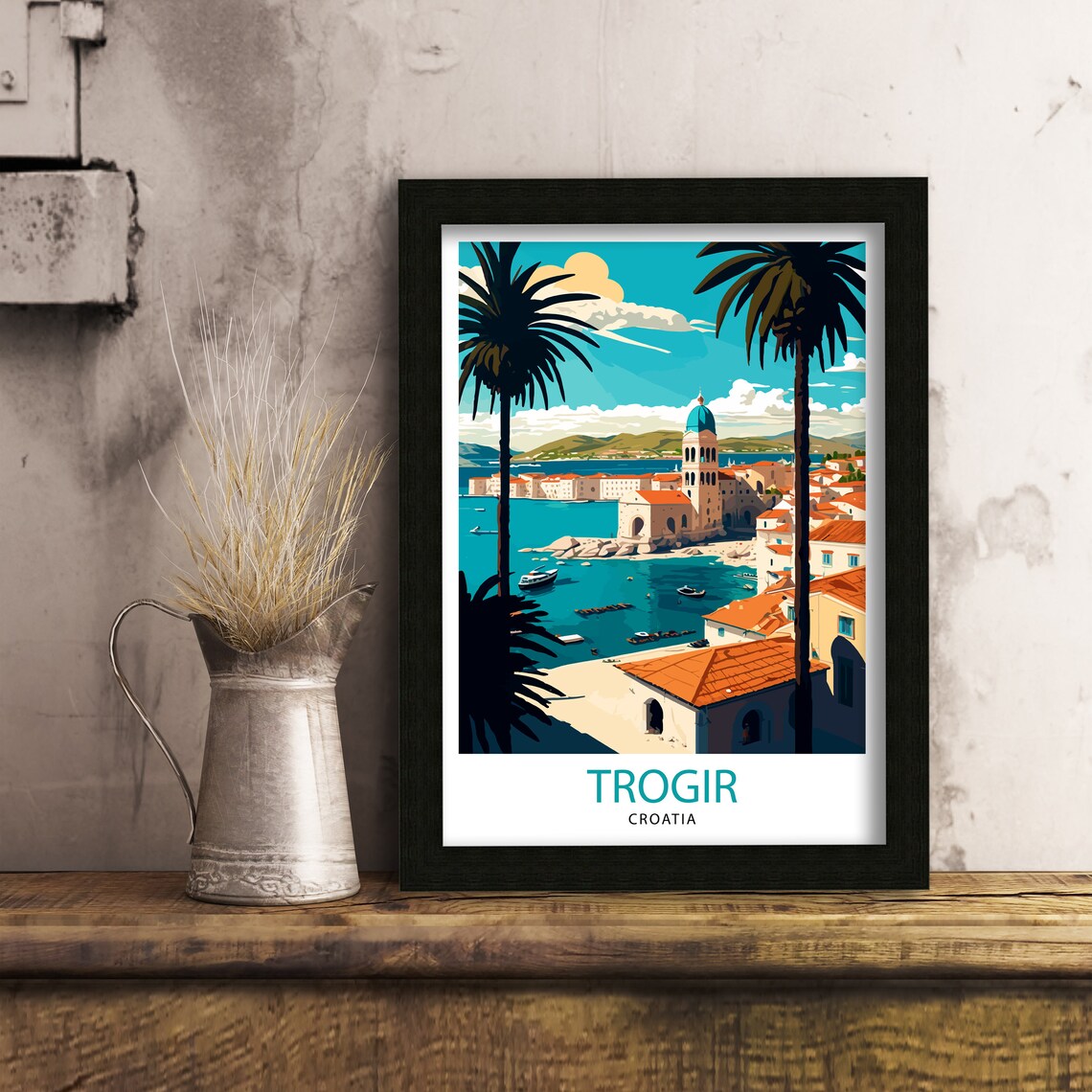 Trogir Croatia Travel Poster, Europe Wall Decor - Image 3