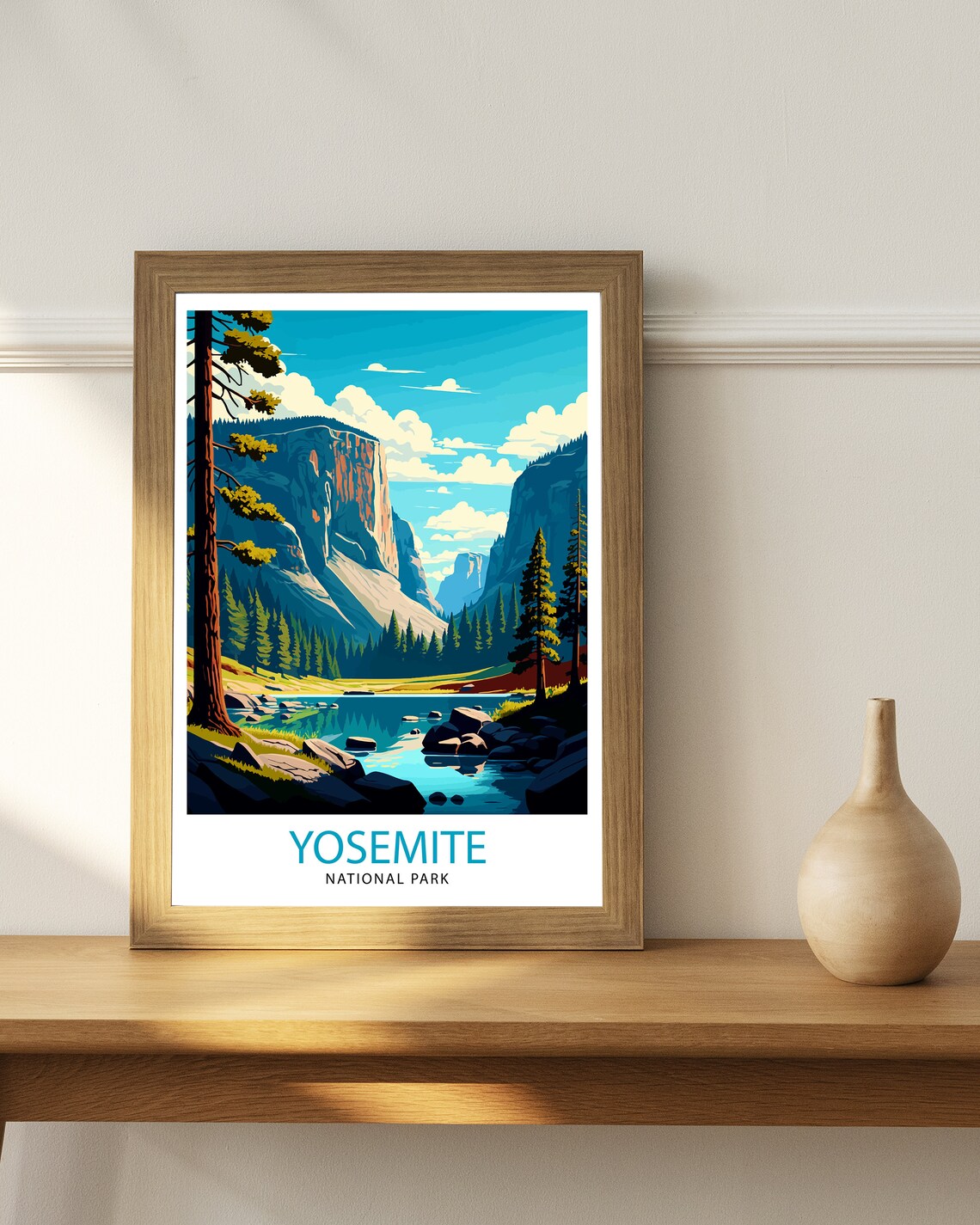Yosemite National Park Travel Poster, Illustration Print - Image 2