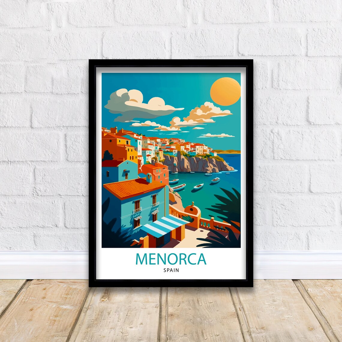 Menorca Spain Travel Poster, Europe Wall Art - Image 3