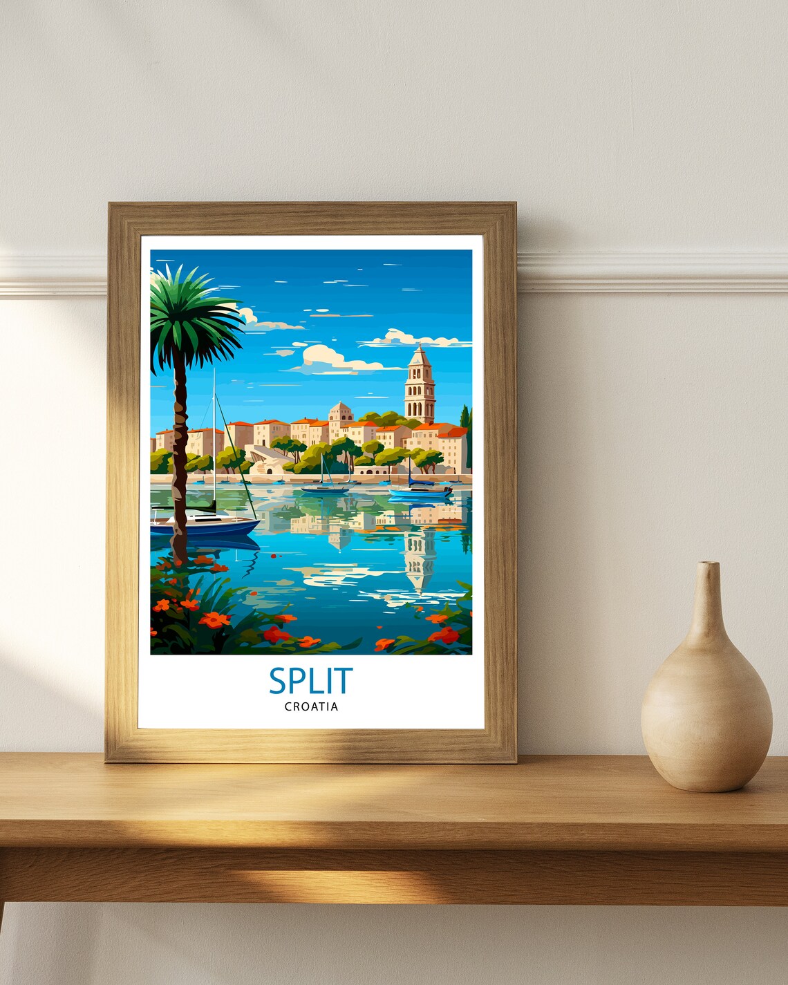 Split Croatia Travel Poster, Europe Wall Decor - Image 2