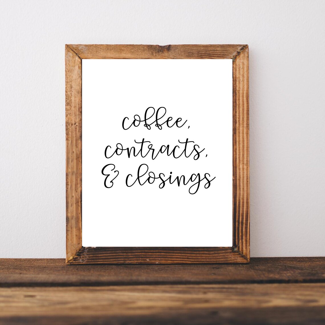 Realtor Coffee Contracts Closing Art Print