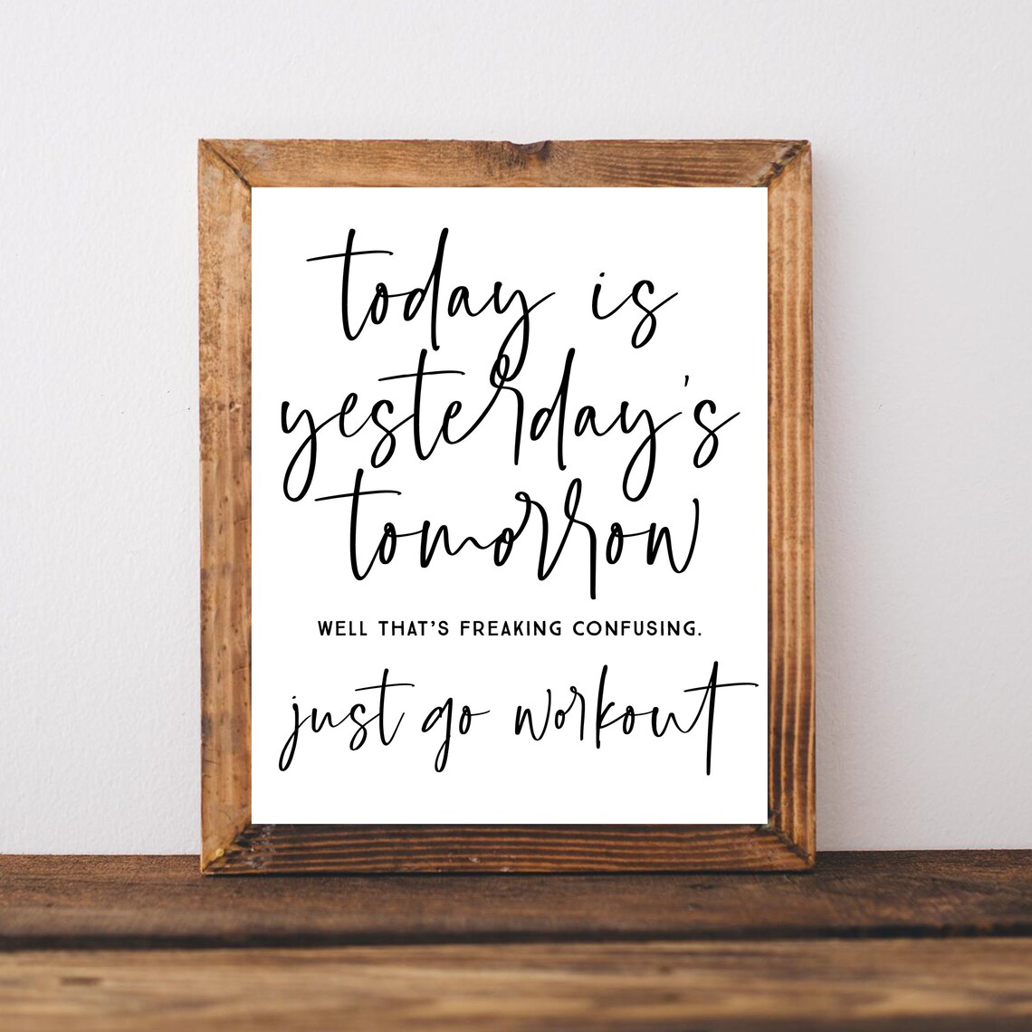 Funny Gym Motivation Poster Just Go Workout Quote Fitness Gift