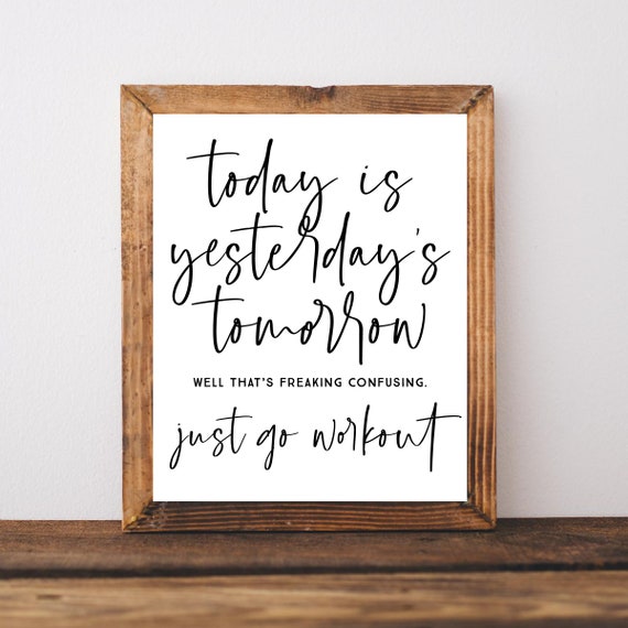 Fitness Wall Artmotivational Printsinspirational Decor Inspirational Sign Gym Art Funny