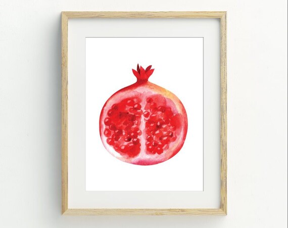 Pomegranate Minimalist Kitchen Art Print