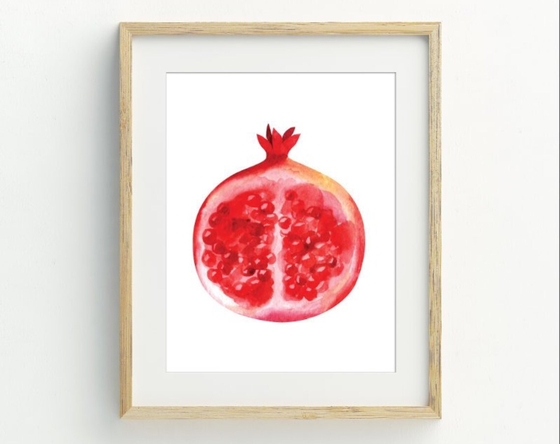 Pomegranate Minimalist Kitchen Art Print