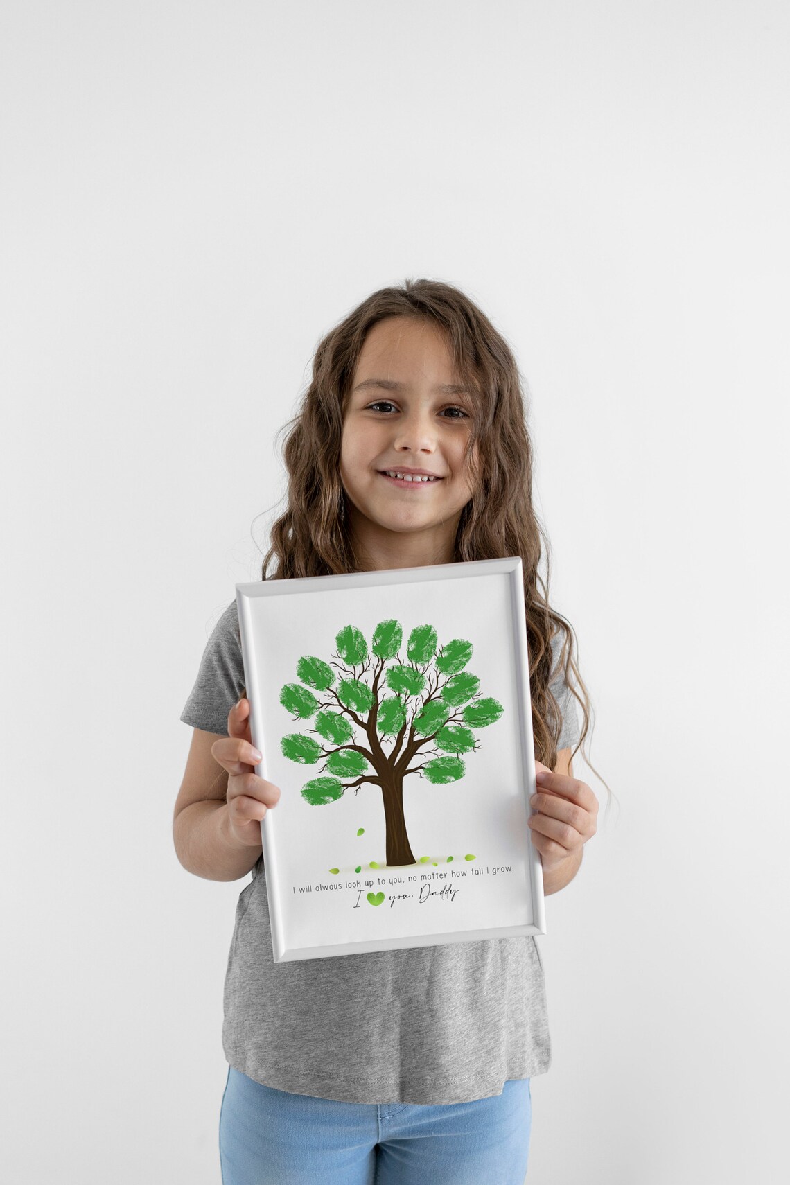 No Matter How Tall Fingerprint Tree Art Print - Image 3