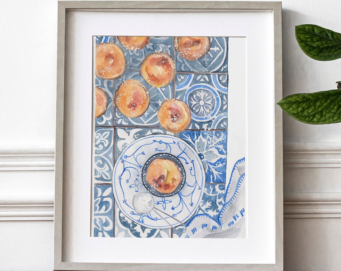 Pastel De Nata Portugal Kitchen Wall Art Print - Image 3