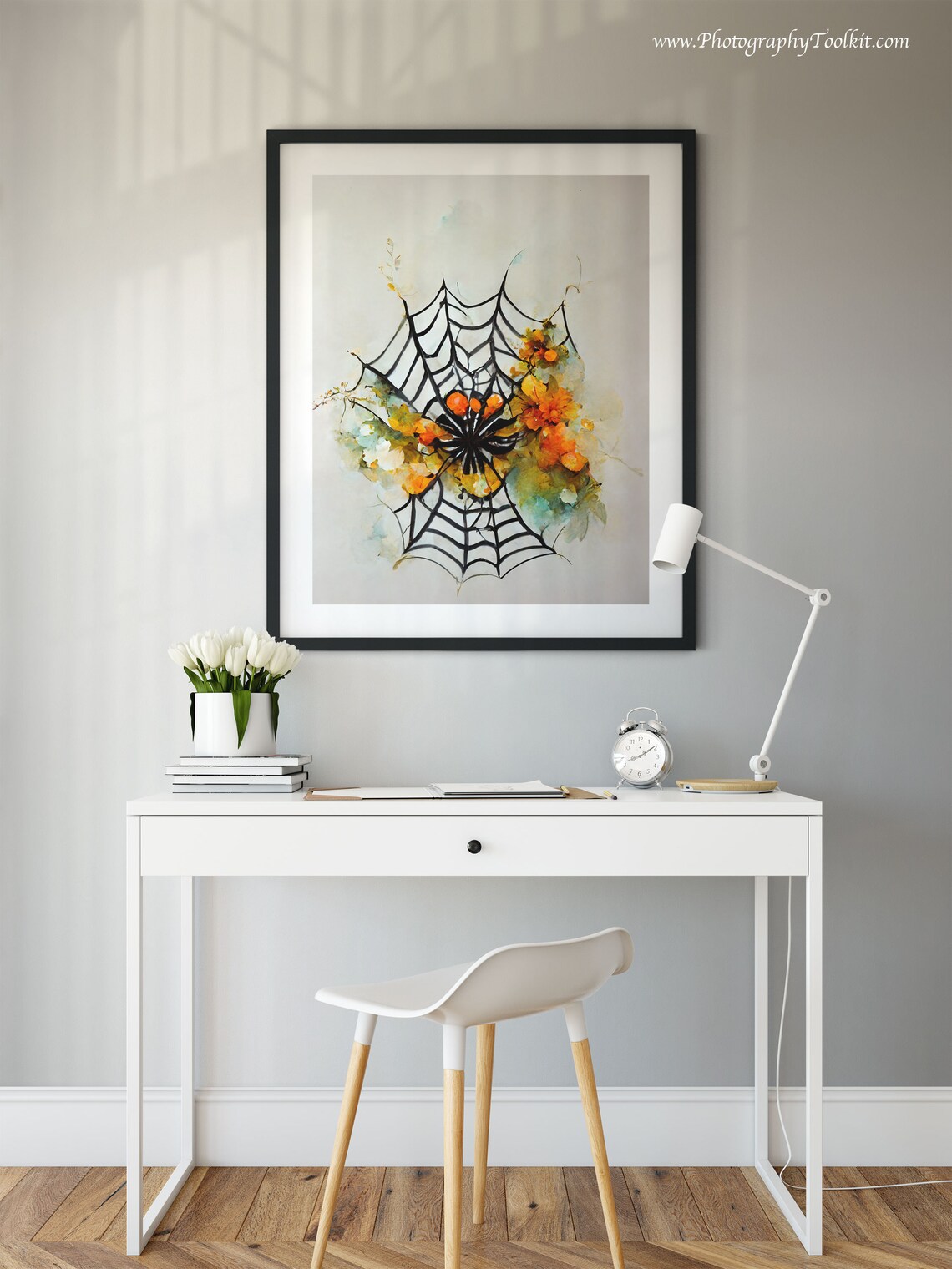 Spider Web Spider, Halloween Decor Art Print - Image 6