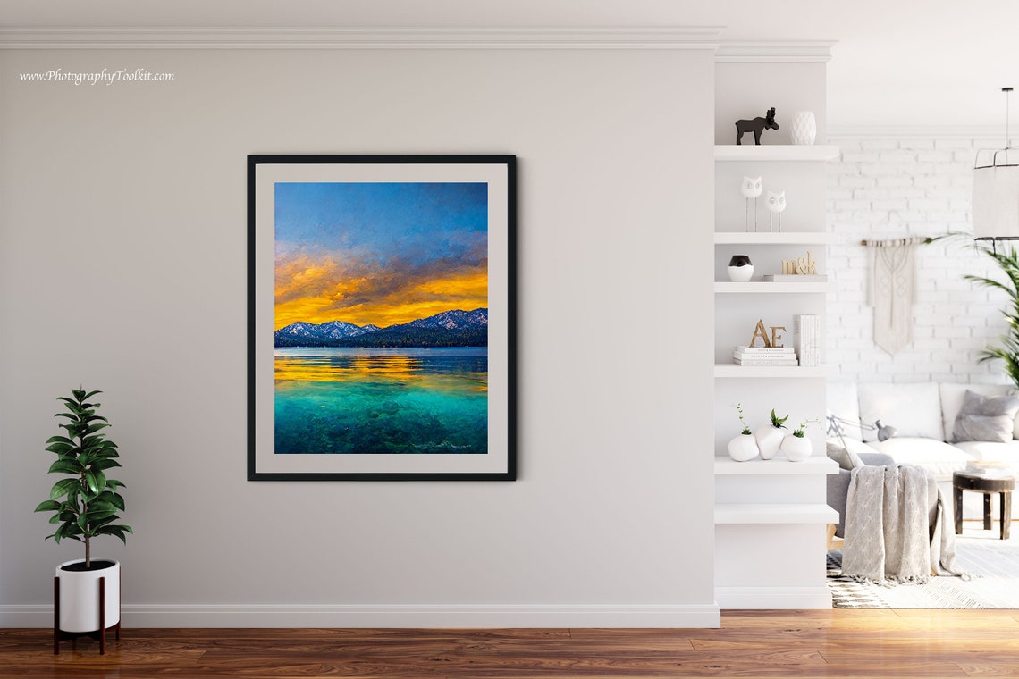 Lake Tahoe Print Lake Tahoe Wall Art Lake Tahoe Poster Lake Tahoe Art Lake Tahoe Lake Tahoe Vintage Style Travel Poster Print - Image 4