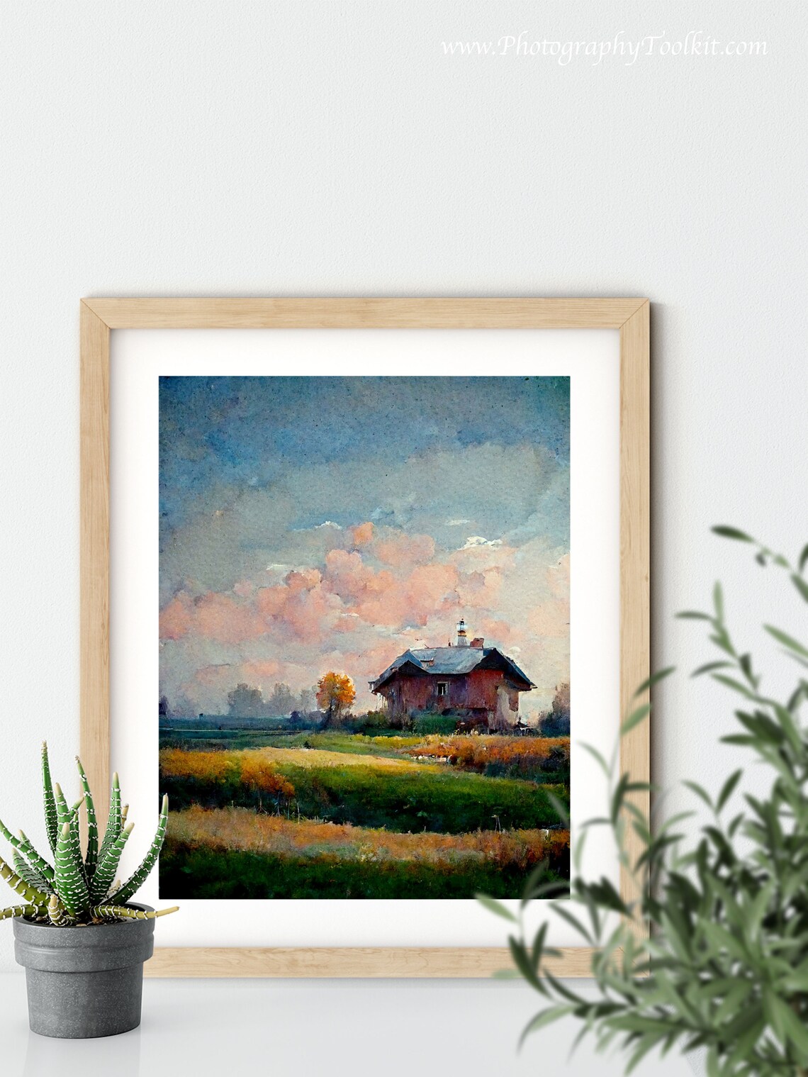 Country Landscape Painting Spring Meadow Art Print - Image 5