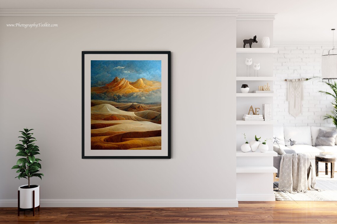 Desert Print Boho Western Decor Desert Landscape Southwest Desert Print Desert Boho Wall Decor Western Decor Retro Art - Image 4