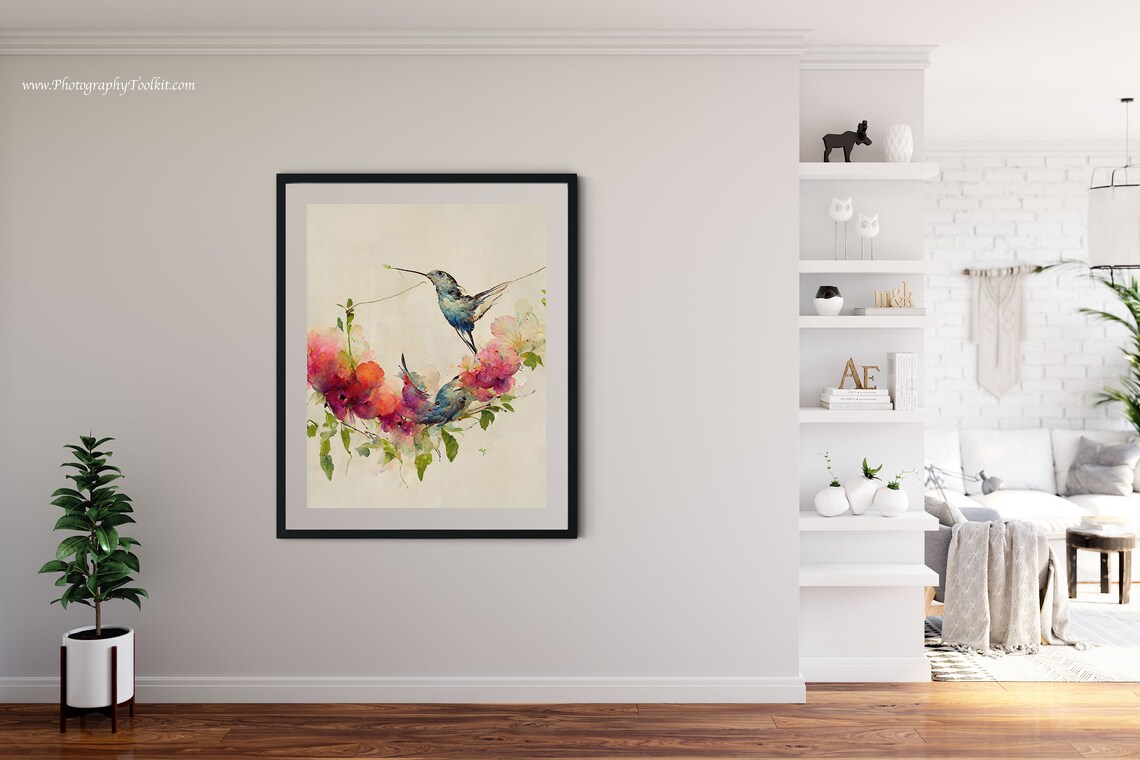 Hummingbird Watercolor Bird Art Print, Bird Lover Gift - Image 4