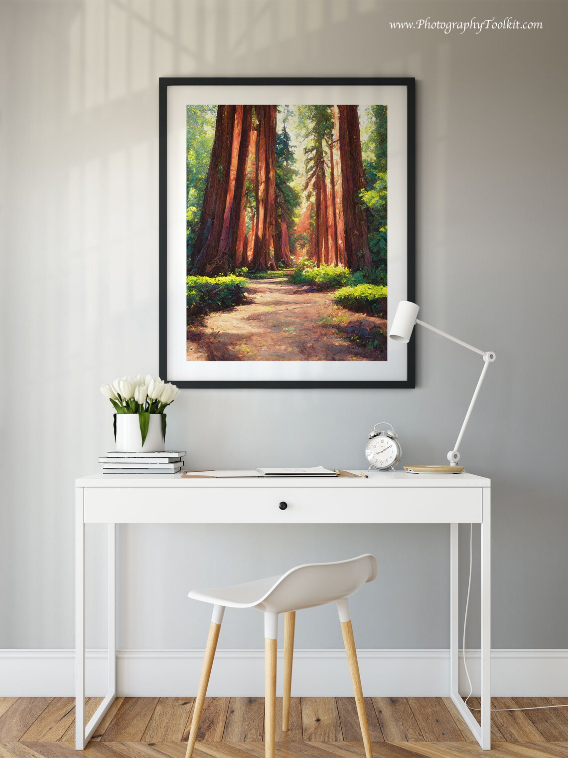 Redwood Tree Wall Art Redwood National Park Travel Poster Vintage Travel Print Poster Eureka California Redwood Forest Print State Park - Image 2