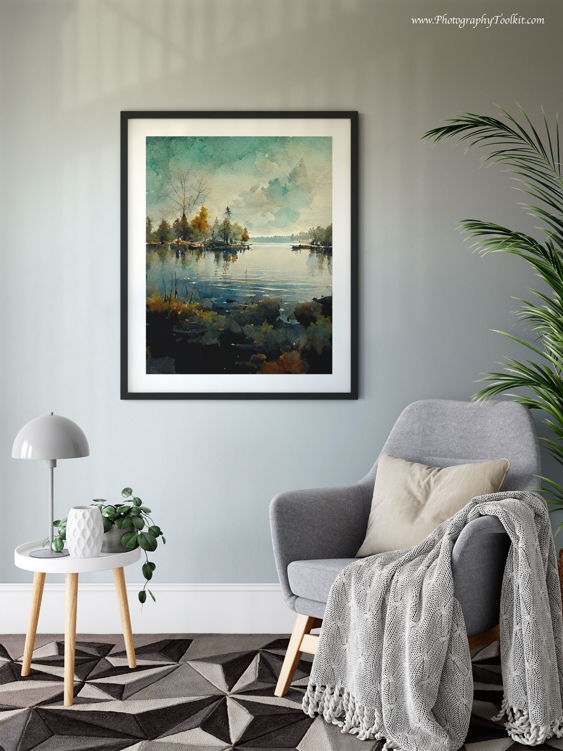 Lake House Wall Art Lake House Decor Lake House Art Lake Life Wall Art Lakehouse Wall Art Lake House Painting Neutral Lake Picture - Image 6