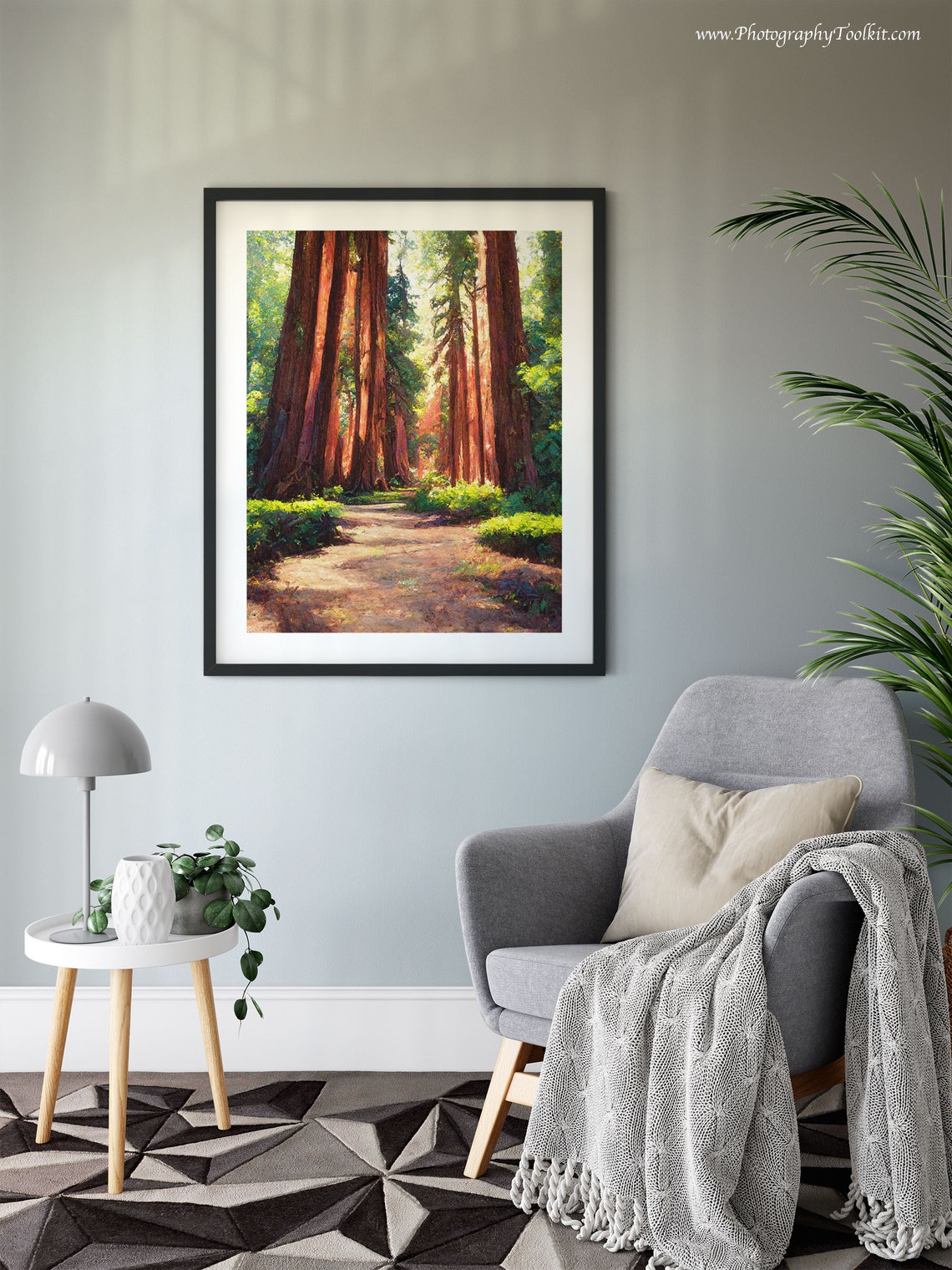 Redwood Tree Wall Art Redwood National Park Travel Poster Vintage Travel Print Poster Eureka California Redwood Forest Print State Park - Image 6