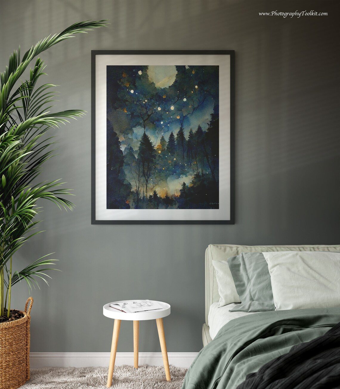 Starry Night Star Chart Poster, Moon and Star Art - Image 3
