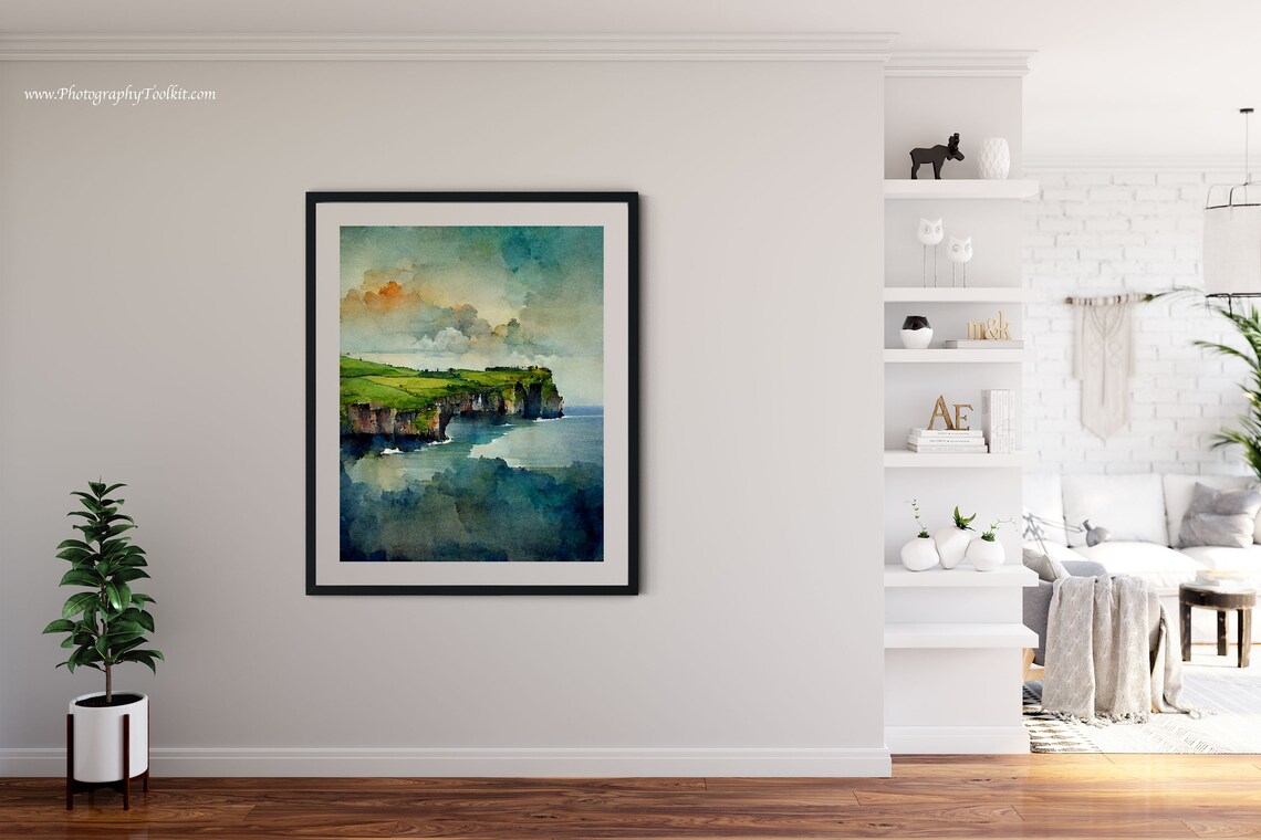 Cliffs Of Moher Travel Poster, Irish Landscape Print - Image 4