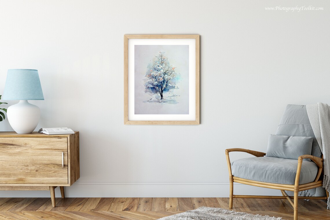 Christmas Trees Watercolor Holiday Art Print - Image 4