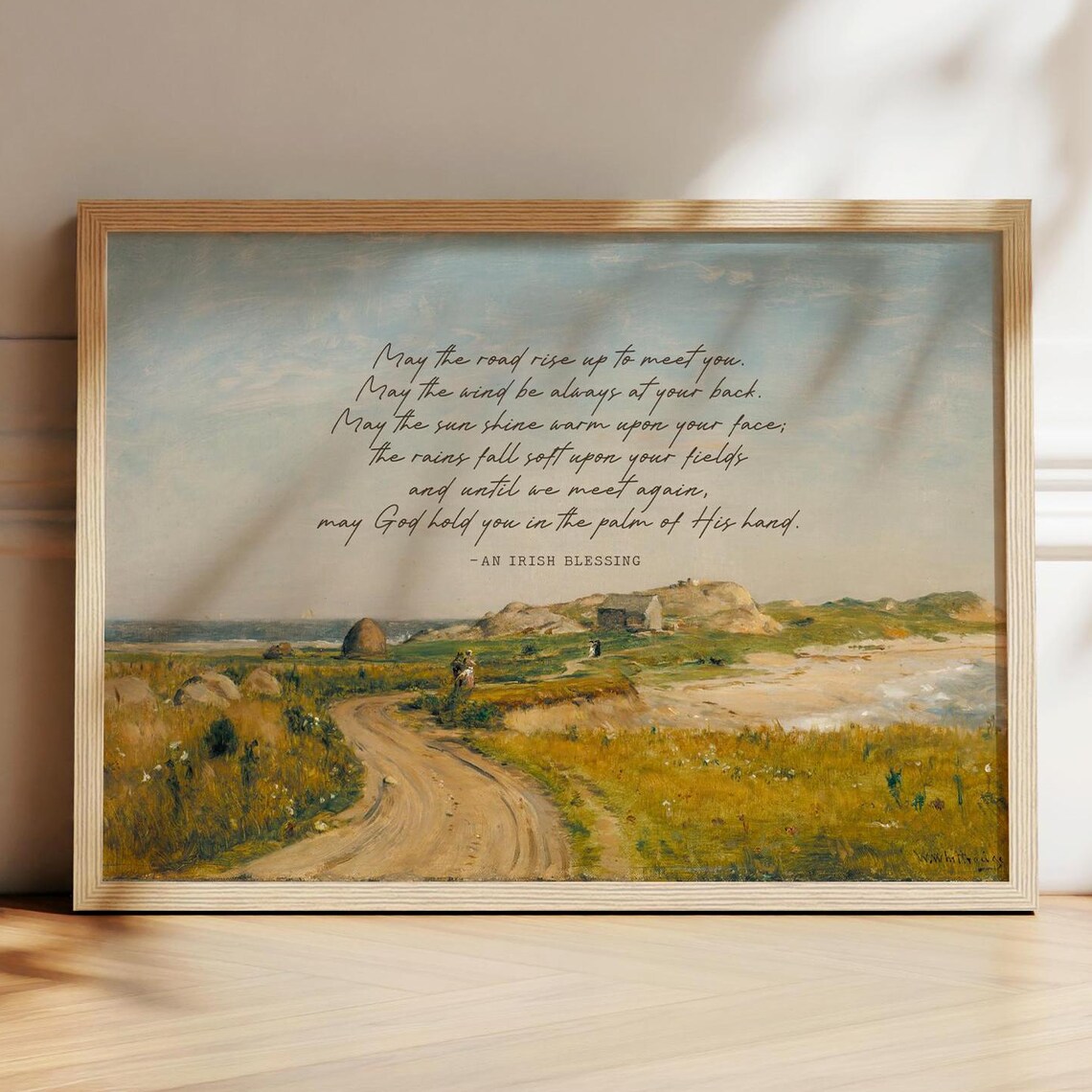 May the Road Rise Up To Meet You Irish Blessing Coast Landscape Poster