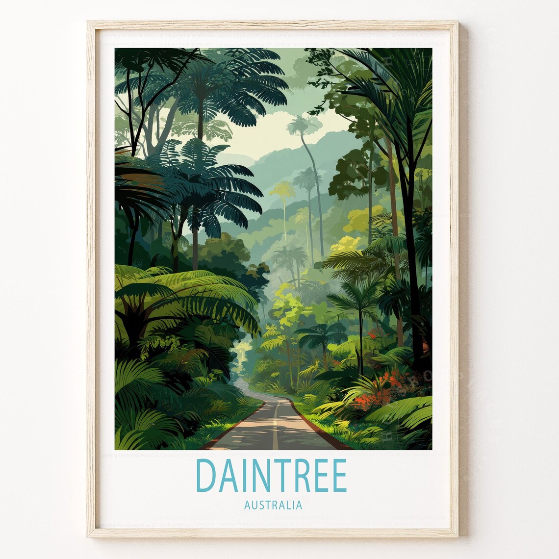 Daintree Travel Poster, Australia Art Print