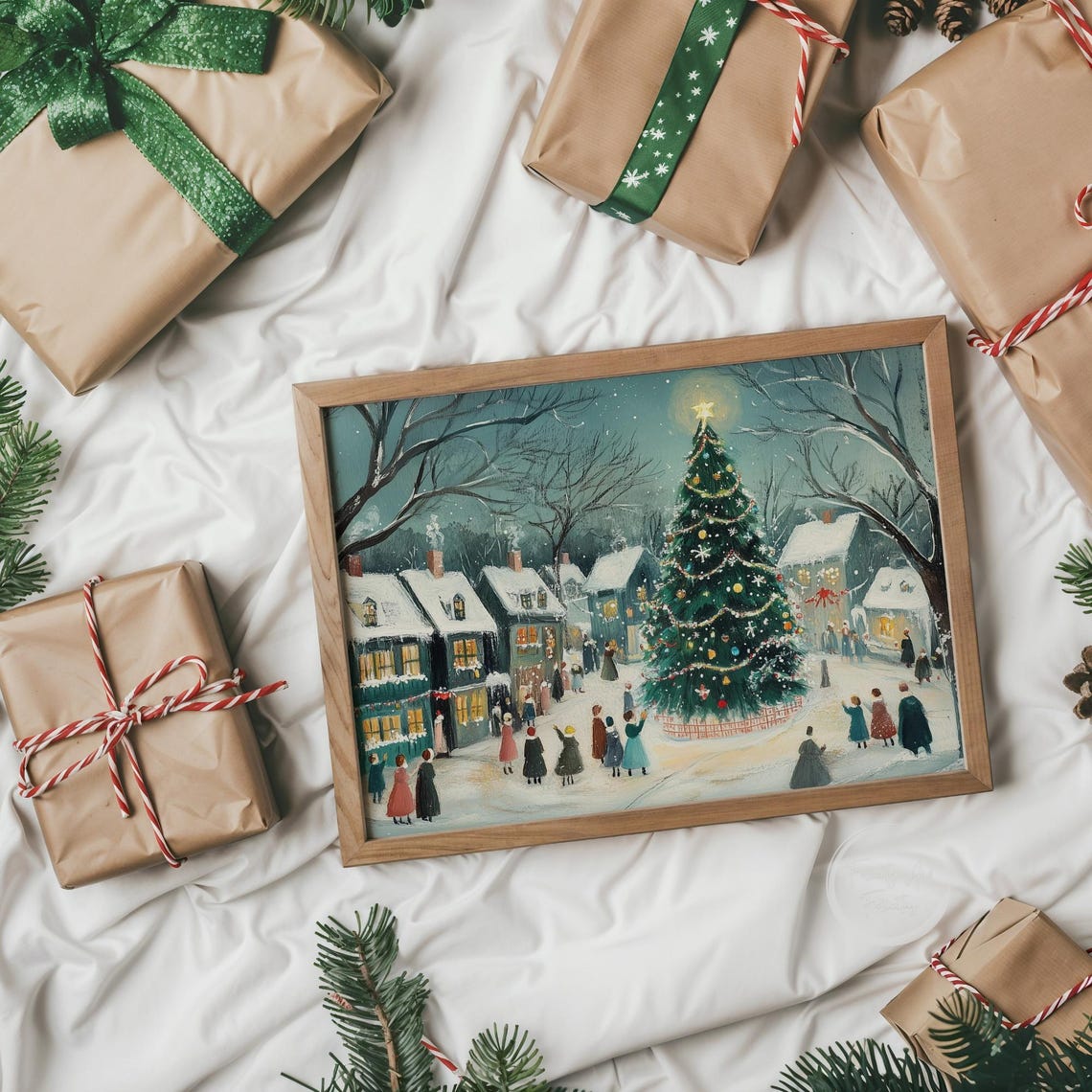 Christmas Tree Wall Art Cute Christmas Holiday Art Christmas Decor Cute Winter Decor Christmas Decor - Image 6