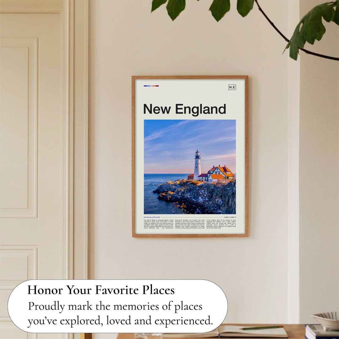 New England Portland Head Lighthouse Coastal Maine Travel Poster - Image 5