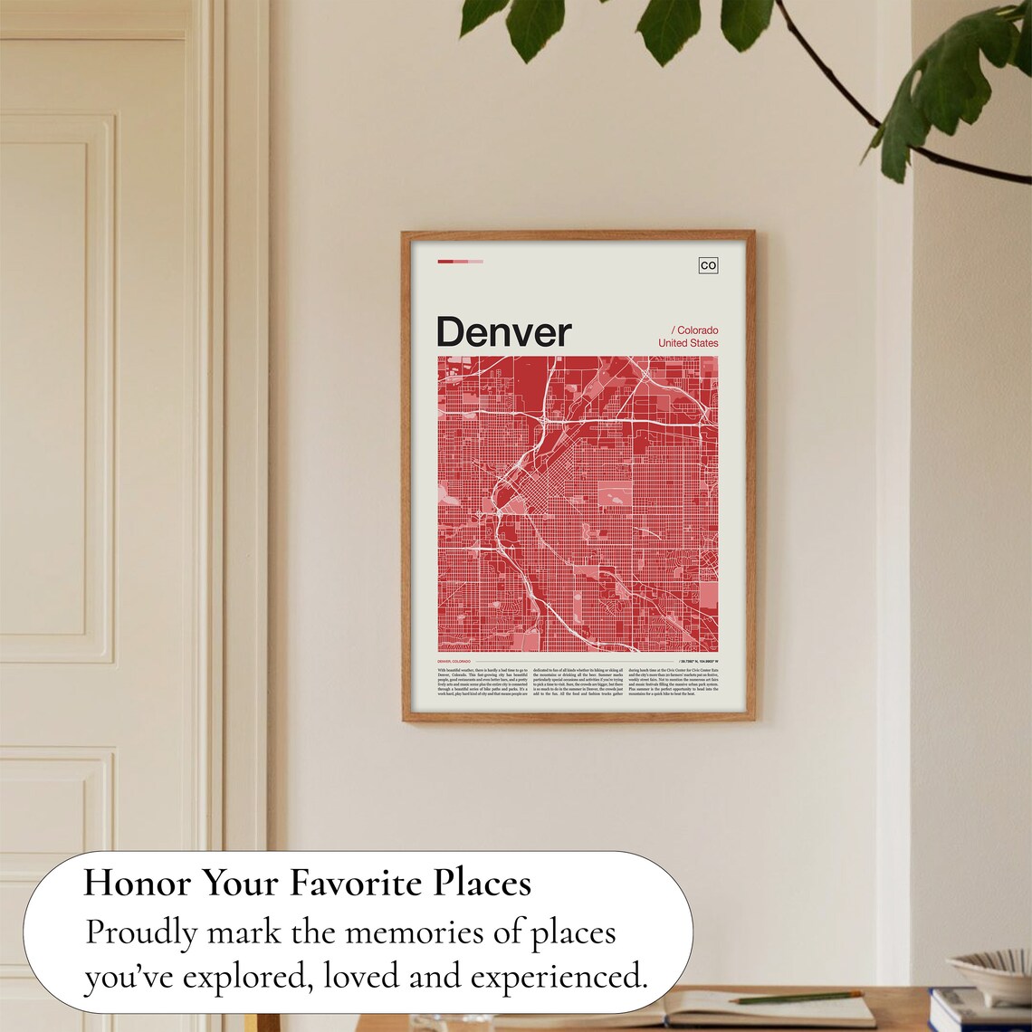Denver Map Print, Travel Poster for Home Walls - Image 5