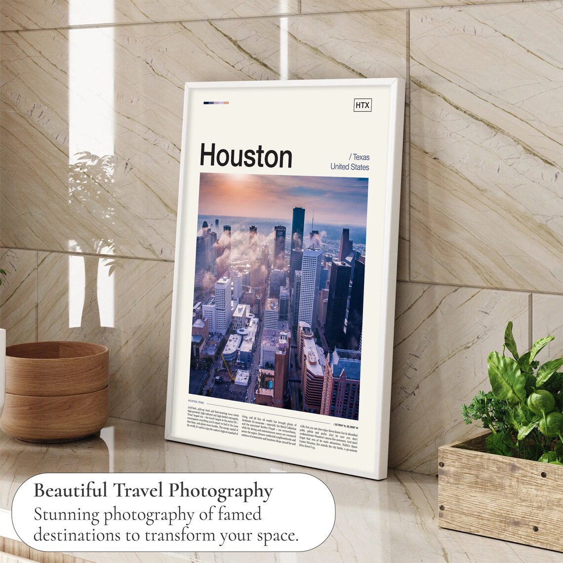 Houston Travel Poster, City Wall Art Print - Image 4