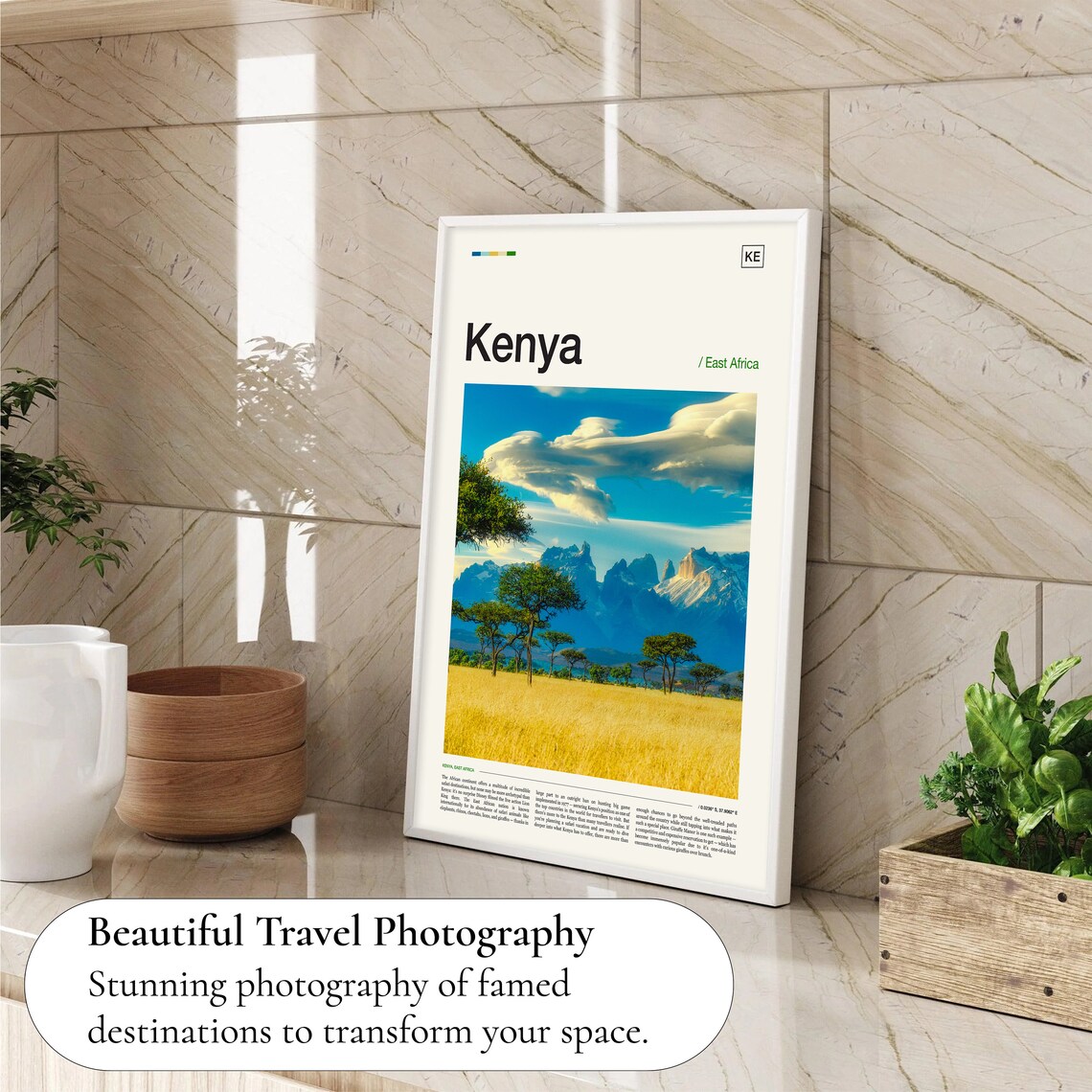 Kenya African Savanna Acacia Trees Mountain East Africa Poster - Image 4
